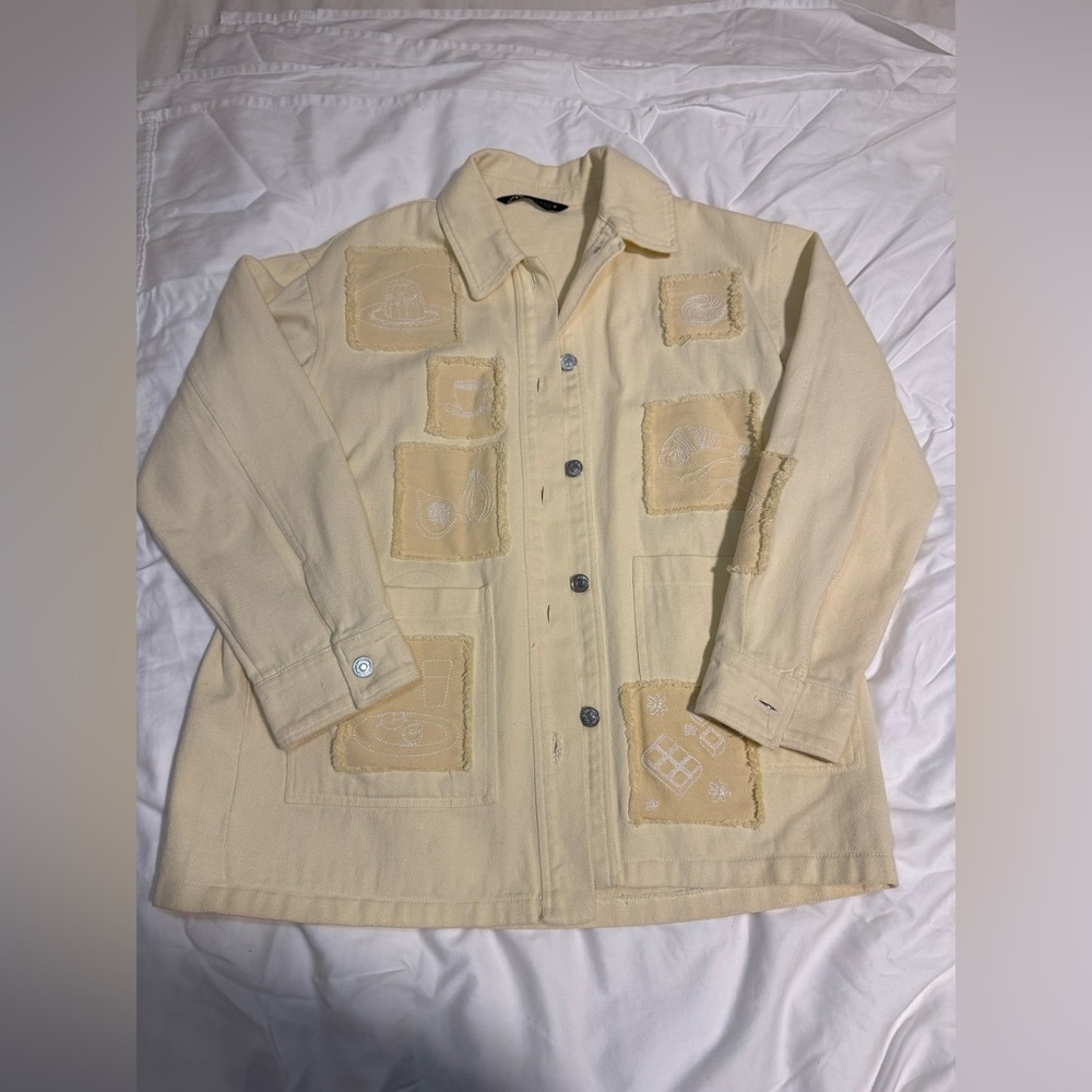 Zara Butter Patchwork Overshirt Jacket - image 2